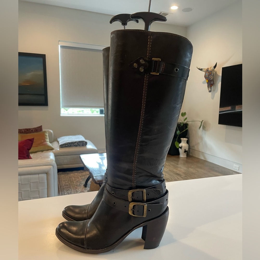 Navyboot High Heel Long Leather Boot